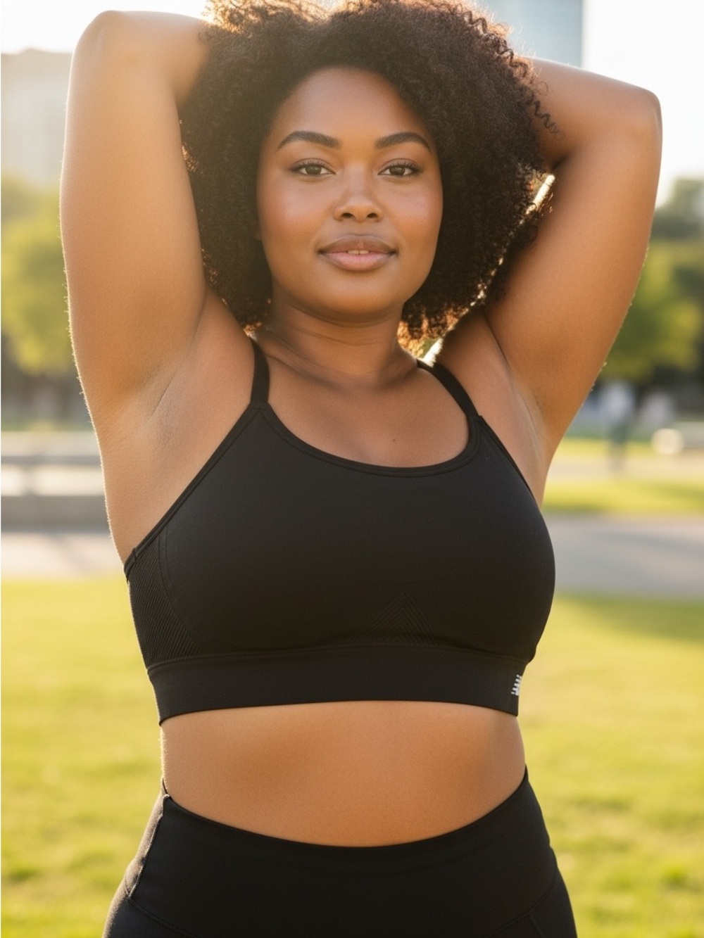 New Balance Women’s XL Black Seamless Padded Sports Bra Strappy Racerback